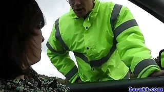 Euro milf fucked away from carpark attach gaurd